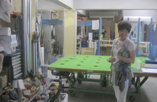 工房にて。ここから数多くの作品が生まれる