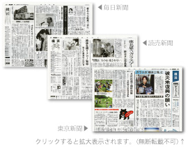 毎日新聞　読売新聞　東京新聞  :  2016. 3